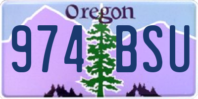 OR license plate 974BSU