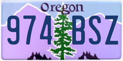 OR license plate 974BSZ