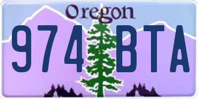 OR license plate 974BTA