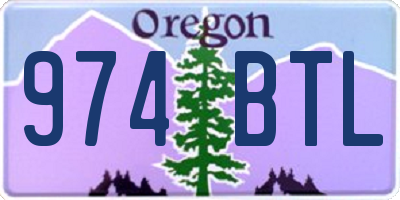 OR license plate 974BTL