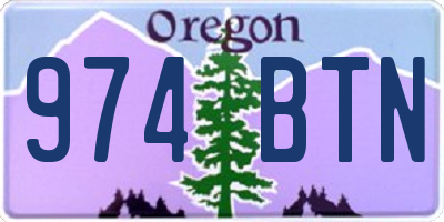 OR license plate 974BTN