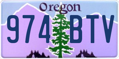 OR license plate 974BTV