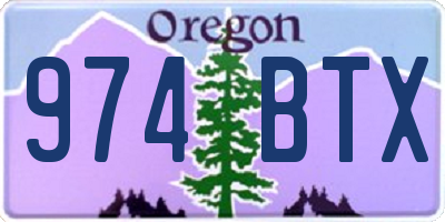 OR license plate 974BTX