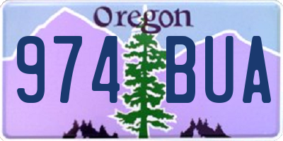 OR license plate 974BUA