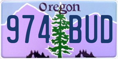 OR license plate 974BUD