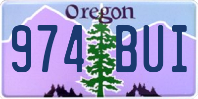 OR license plate 974BUI