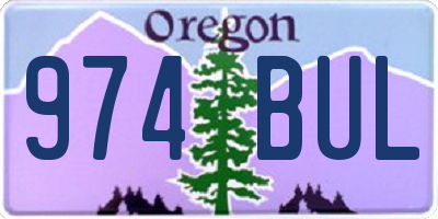 OR license plate 974BUL