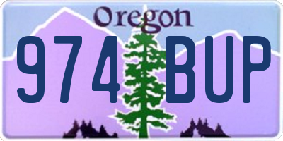 OR license plate 974BUP