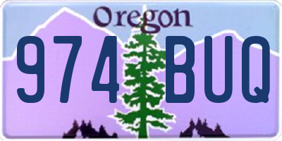 OR license plate 974BUQ