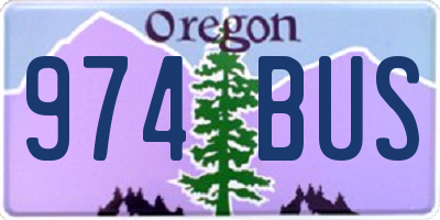 OR license plate 974BUS