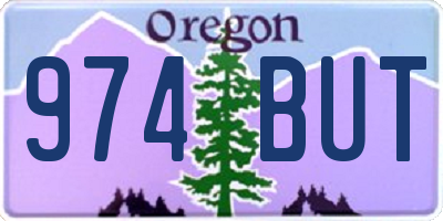 OR license plate 974BUT
