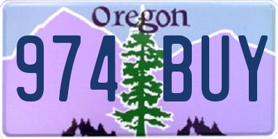 OR license plate 974BUY