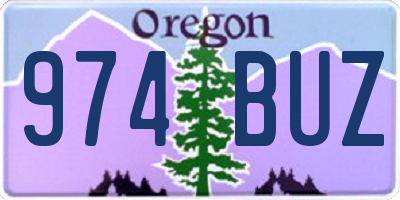 OR license plate 974BUZ