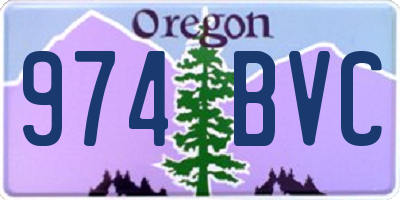 OR license plate 974BVC