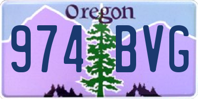 OR license plate 974BVG