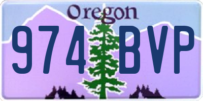 OR license plate 974BVP