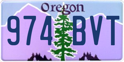 OR license plate 974BVT