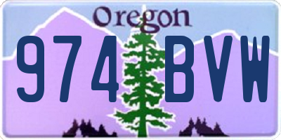 OR license plate 974BVW