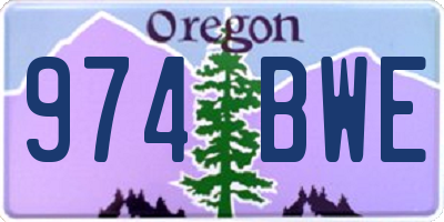 OR license plate 974BWE