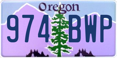 OR license plate 974BWP