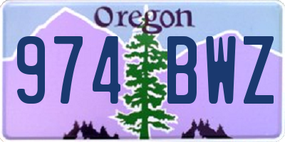OR license plate 974BWZ