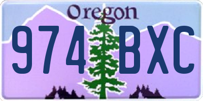 OR license plate 974BXC
