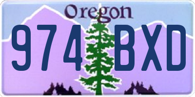 OR license plate 974BXD