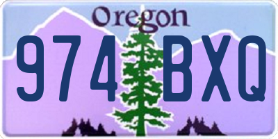 OR license plate 974BXQ