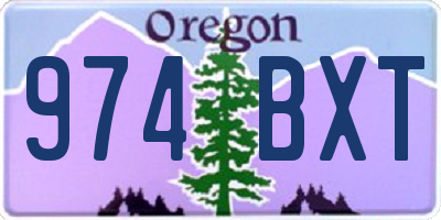 OR license plate 974BXT