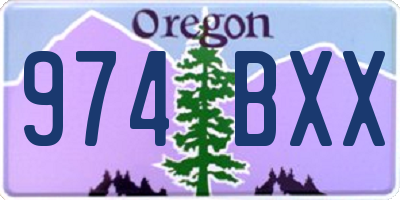 OR license plate 974BXX