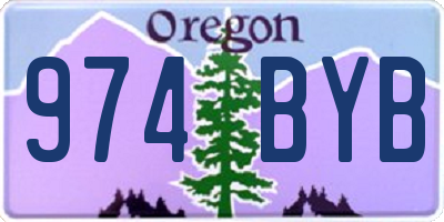 OR license plate 974BYB