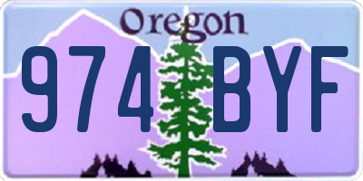 OR license plate 974BYF