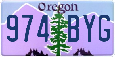 OR license plate 974BYG