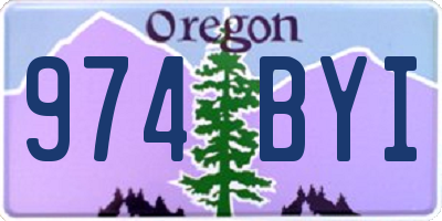 OR license plate 974BYI