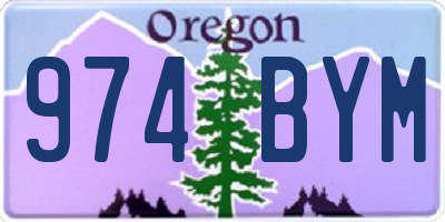 OR license plate 974BYM