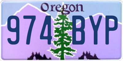 OR license plate 974BYP