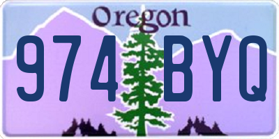 OR license plate 974BYQ