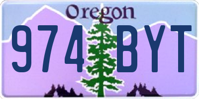 OR license plate 974BYT