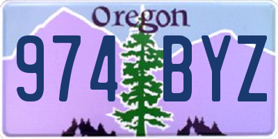 OR license plate 974BYZ