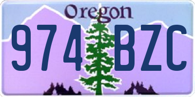 OR license plate 974BZC