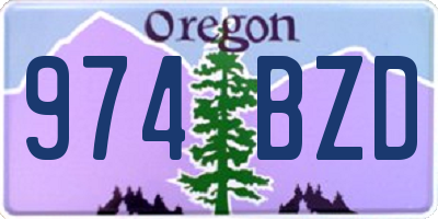 OR license plate 974BZD
