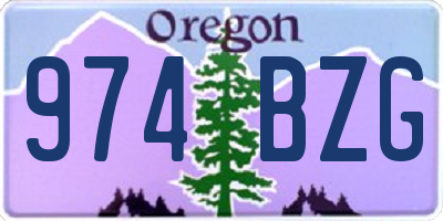 OR license plate 974BZG