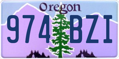 OR license plate 974BZI
