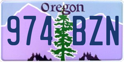 OR license plate 974BZN