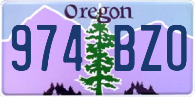 OR license plate 974BZO