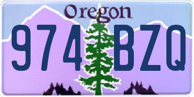 OR license plate 974BZQ