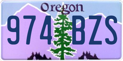 OR license plate 974BZS