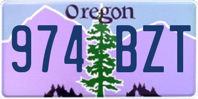 OR license plate 974BZT