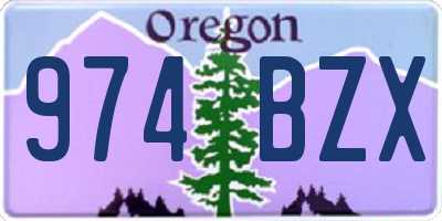 OR license plate 974BZX