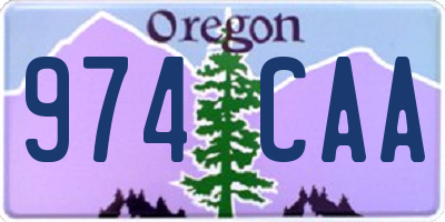 OR license plate 974CAA
